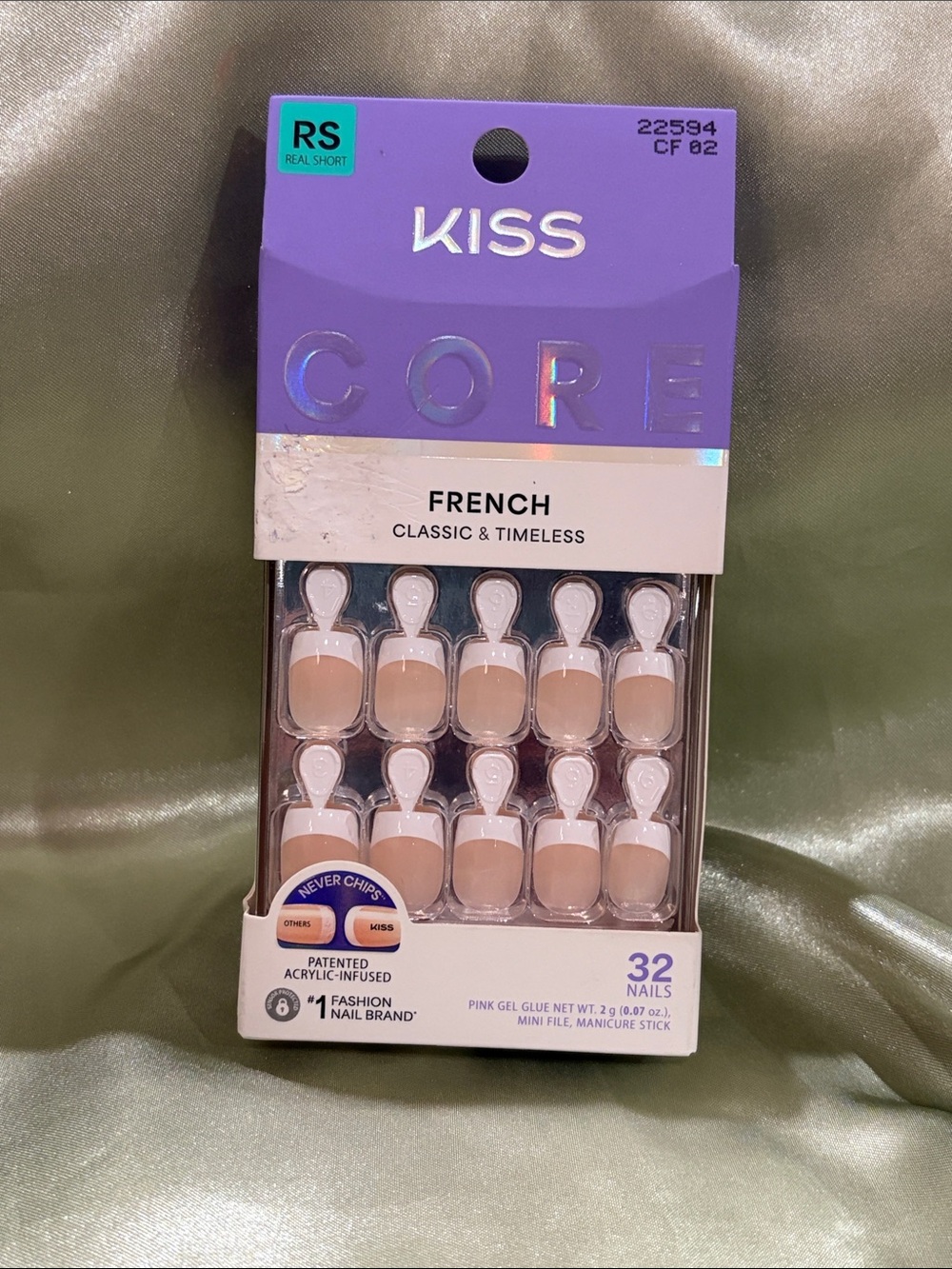 Kiss Core French Manicure Press-On Nails – If You Dare